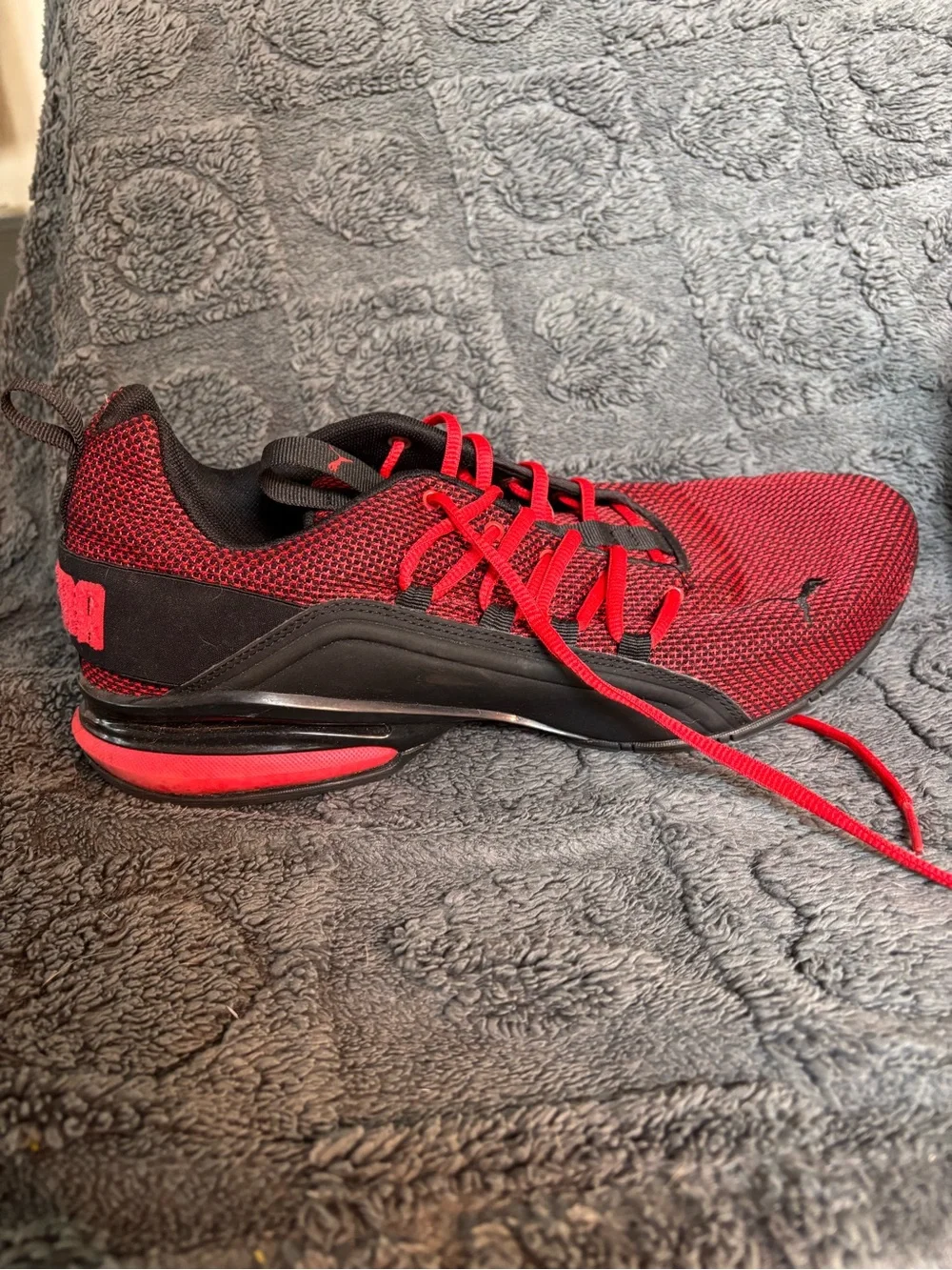 Puma Red and Black Men's Athletic Running Shoe